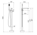 Arezzo Design Cubefield szabadonálló kádcsaptelep, szálcsiszolt arany AR-4406G