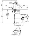 Grohe Euroeco 2024 mosdócsaptelep M méret, automata leeresztővel 24265001