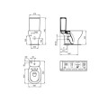 Ideal Standard Tesi monoblokk WC tartály, oldalsó vízbekötéssel