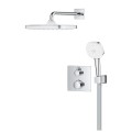 Grohe Grohtherm falsík alatti komplett zuhanyrendszer, Tempesta 250 Cube fejzuhannyal 34871000