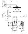 Grohe Grohtherm falsík alatti komplett zuhanyrendszer, Rainshower Mono 310 fejzuhannyal 34869000