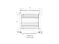 Radeco Enzo AK3-500 törölközőszárító radiátor, fekete 850x530 mm