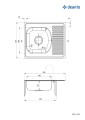 Deante Techno 58x51 cm rozsdamentes acél mosogató, 1 medence + rövid csepegtető