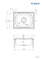 Deante Techno 50x40 cm rozsdamentes acél mosogató, 1 medence