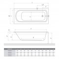 Roltechnik Vanessa Neo 160x70 egyenes akril kád