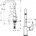 Hansgrohe Focus 240 magasított mosdócsap 31609000