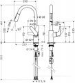 Hansgrohe Focus Egykaros konyhai csaptelep kihúzható zuhannyal 31815000