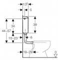 Geberit AP110 falsík előtti öblítőtartály, öblítés-stop funkciós öblítés