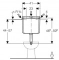 Geberit AP110 falsík előtti öblítőtartály, öblítés-stop funkciós öblítés