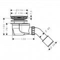 Hansgrohe HG Staro 52 zuhanyszifon komplett szett, króm sapkával 60060000