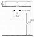 Sapho Sistema pultra vagy falra szerelhető mosdó 70x42 cm, 10SF50070