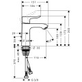 Hansgrohe Metris mosdócsaptelep, leeresztő szeleppel 31080000