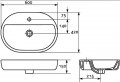 Cersanit Caspia Oval 60 mosdó 60x42 cm