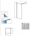 Radaway Modo New II. zuhanyfal 80x200 cm