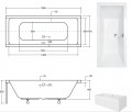 Besco Quadro 155x70 cm akril kád