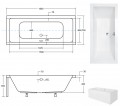 Besco Quadro 165x70 cm akril kád