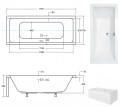 Besco Quadro 175x80 cm akril kád