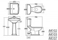 Aqualine Antik AK103 mosdóláb