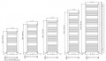 Bagno Heat 400x1000 mm íves, fehér törölközőszárító radiátor