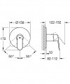 Grohe Eurosmart Eurosmart falsík alatti 1 funkciós zuhanycsaptelep - látható rész 24044000