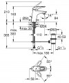 Grohe Eurostyle mosdócsaptelep, lyukas fogantyús, húzórudas leeresztővel 33558003