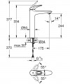 Grohe Eurostyle XL magas mosdócsaptelep, lyukas fogantyús 23570003