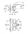 Grohe Eurostyle zuhanycsaptelep, lyukas fogantyús 33590003