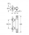 Grohe Grohtherm 800 termosztátos zuhanycsaptelep 34558000