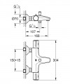 Grohe Grohtherm 800 termosztátos kádtöltő csaptelep 34567000