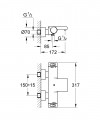 Grohe Grohtherm 2000 termosztátos kádtöltő csaptelep 34174001