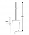 Grohe Essentials üveg fali WC kefe szett 40374001