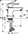 Hansgrohe Talis E 80 mosdó csaptelep automata leeresztővel 71700000