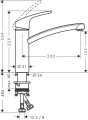 Hansgrohe Focus E2 M41 egykaros álló mosogató csaptelep 31806000