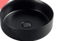 Wellis Black Click-clack leeresztő, túlfolyó nélküli mosdókhoz, matt fekete porcelán felület