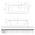 Roltechnik Malibu Neo 170x75 cm egyenes akril kád