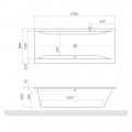 Roltechnik Savona 170x80 cm egyenes akril kád