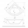 Roltechnik Flora Neo 120x120 cm akril sarokkád