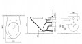 Alföldi Optic 7047 perem nélküli fali WC, mélyöblítésű