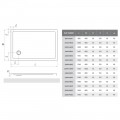 Roltechnik Flat Kvadro 80x90x5 cm szögletes, lapos, akril zuhanytálca 8000161